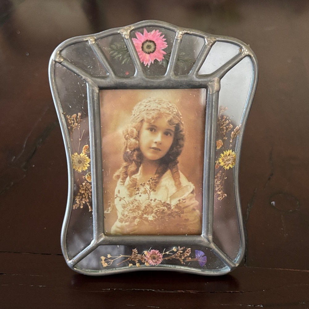 Floral pewter Picture Frame
